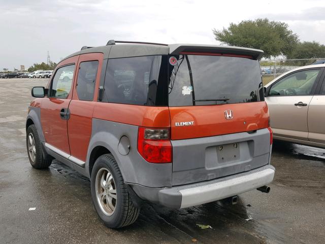 5J6YH27513L042652 - 2003 HONDA ELEMENT EX ORANGE photo 3