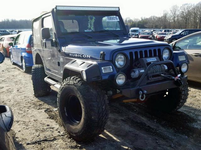 1J4FA69S64P779717 - 2004 JEEP WRANGLER / BLUE photo 1