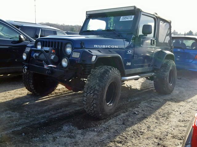 1J4FA69S64P779717 - 2004 JEEP WRANGLER / BLUE photo 2