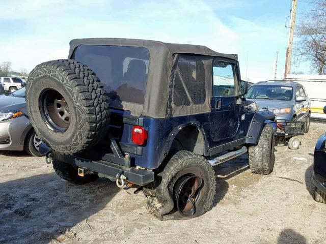 1J4FA69S64P779717 - 2004 JEEP WRANGLER / BLUE photo 4