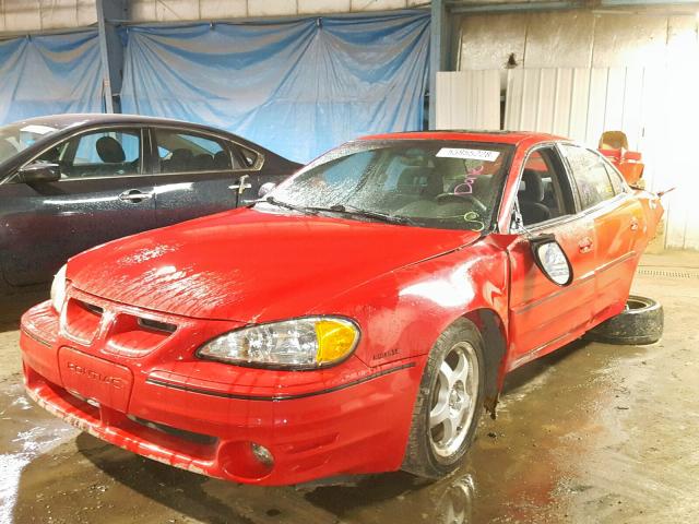 1G2NW52E12C265641 - 2002 PONTIAC GRAND AM G RED photo 2