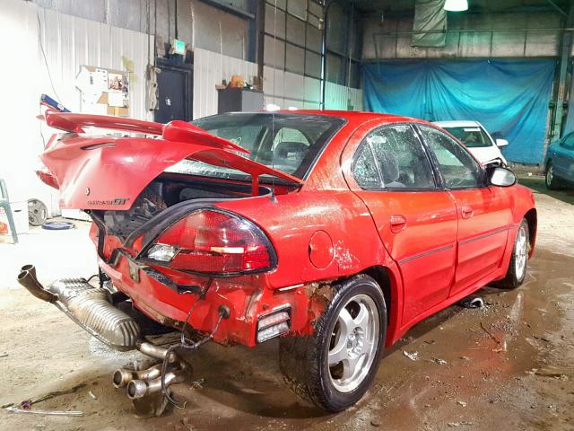 1G2NW52E12C265641 - 2002 PONTIAC GRAND AM G RED photo 4