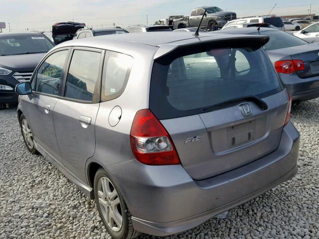 JHMGD38607S056403 - 2007 HONDA FIT S SILVER photo 3