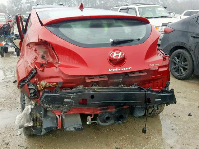 KMHTC6AE6FU233637 - 2015 HYUNDAI VELOSTER T RED photo 10