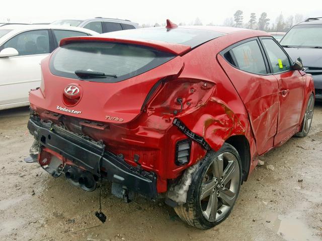 KMHTC6AE6FU233637 - 2015 HYUNDAI VELOSTER T RED photo 4