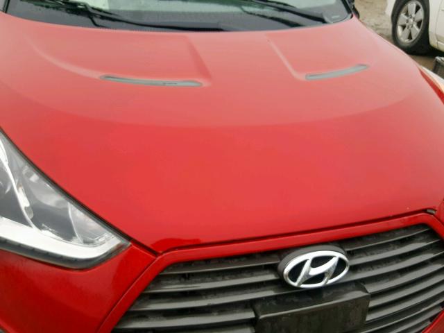 KMHTC6AE6FU233637 - 2015 HYUNDAI VELOSTER T RED photo 7