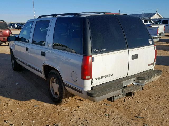 1GKEC13R0WJ701092 - 1998 GMC YUKON WHITE photo 3