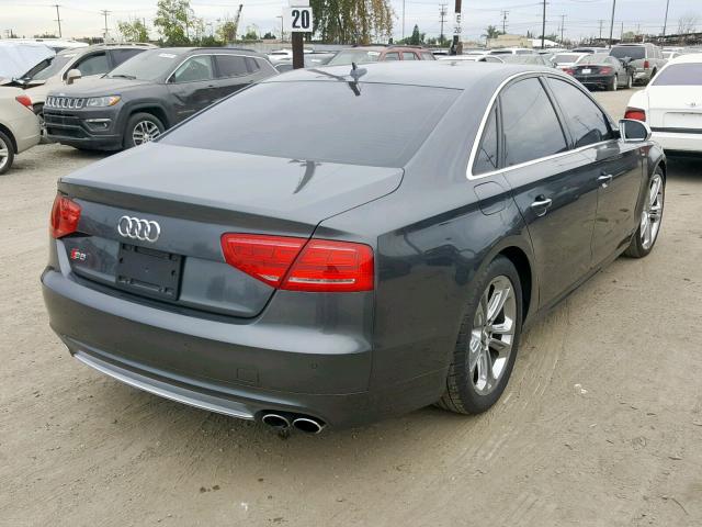 WAUD2AFD0EN005234 - 2014 AUDI S8 QUATTRO GRAY photo 4