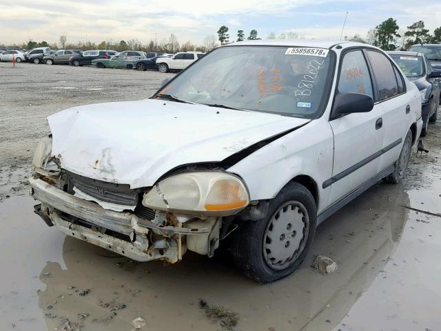 2HGEJ6620VH510139 - 1997 HONDA CIVIC DX WHITE photo 2