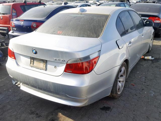 WBANE53586CK79455 - 2006 BMW 525 I SILVER photo 4