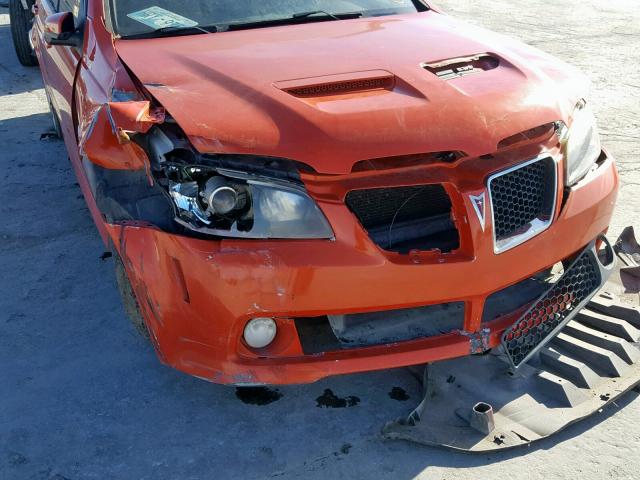 6G2ER57758L133687 - 2008 PONTIAC G8 ORANGE photo 9