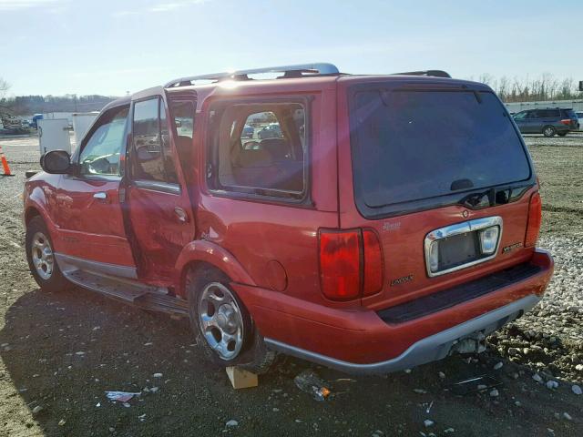 5LMFU28A6YLJ19584 - 2000 LINCOLN NAVIGATOR 红色 照片 3