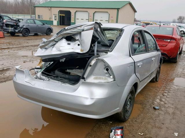 KL1TG5DE1BB240717 - 2011 CHEVROLET AVEO LT SILVER photo 4