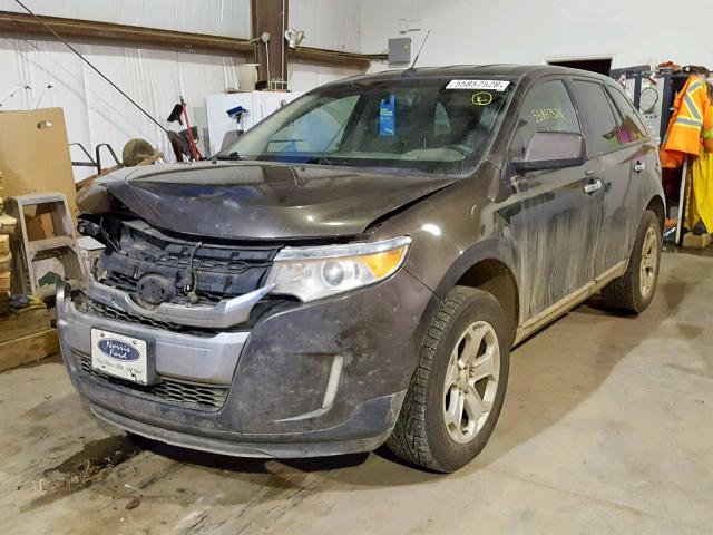 2FMDK4JC4BBA54426 - 2011 FORD EDGE SEL GRAY photo 2