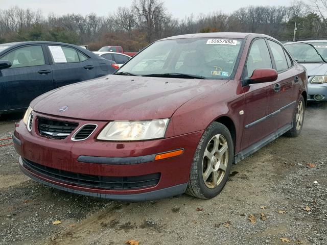 YS3FB49S341002804 - 2004 SAAB 9-3 LINEAR MAROON photo 2