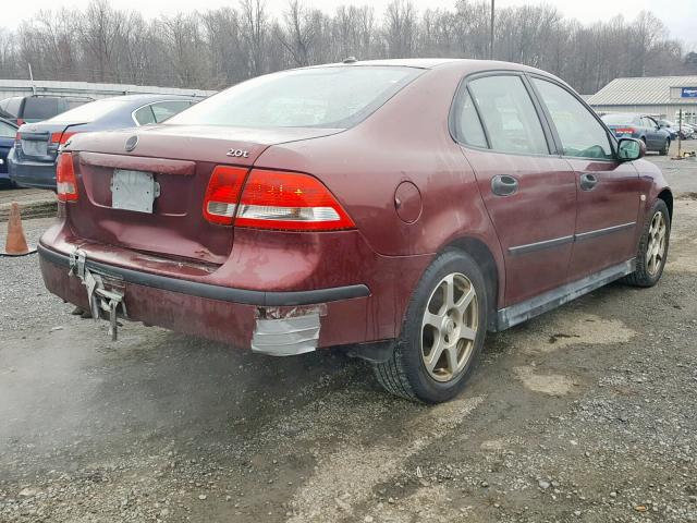 YS3FB49S341002804 - 2004 SAAB 9-3 LINEAR MAROON photo 4