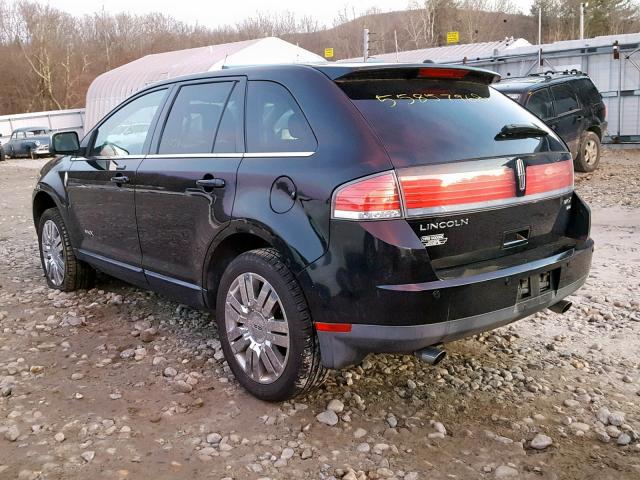 2LMDU88C68BJ11052 - 2008 LINCOLN MKX BLACK photo 3