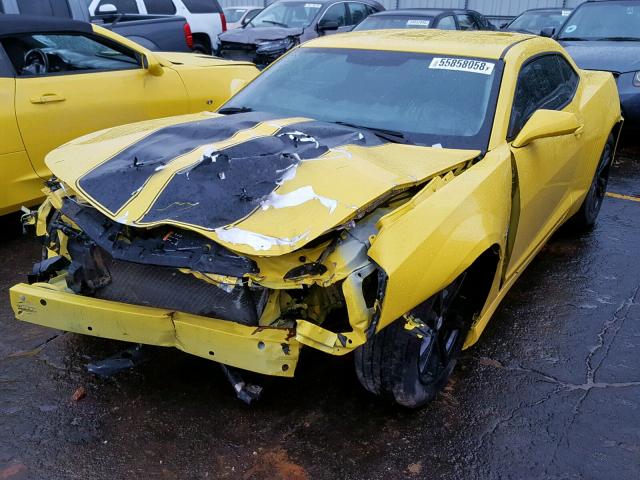 2G1FB1E3XF9258353 - 2015 CHEVROLET CAMARO LS YELLOW photo 2