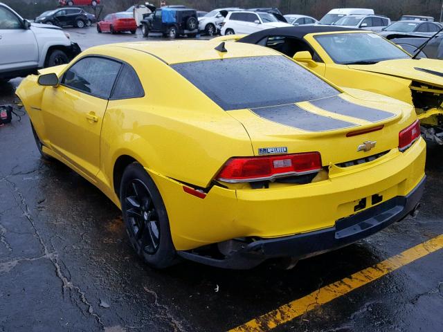 2G1FB1E3XF9258353 - 2015 CHEVROLET CAMARO LS YELLOW photo 3