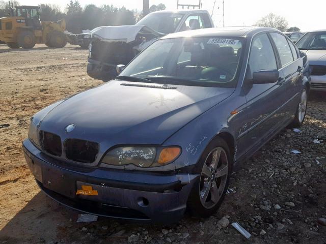 WBAEV53484KM35858 - 2004 BMW 330 I BLUE photo 2