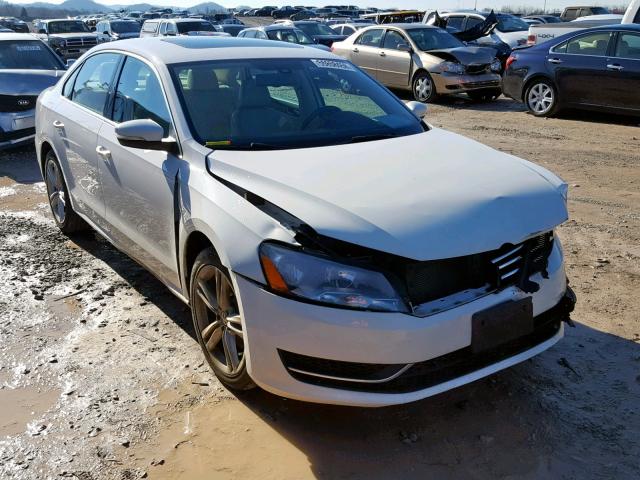 1VWBT7A35EC071747 - 2014 VOLKSWAGEN PASSAT SE WHITE photo 1