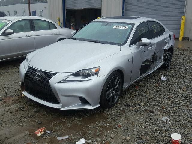 JTHBF1D25E5039295 - 2014 LEXUS IS 250 SILVER photo 2