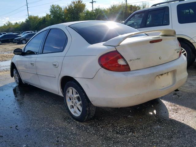 1B3ES56C82D638590 - 2002 DODGE NEON ES WHITE photo 3