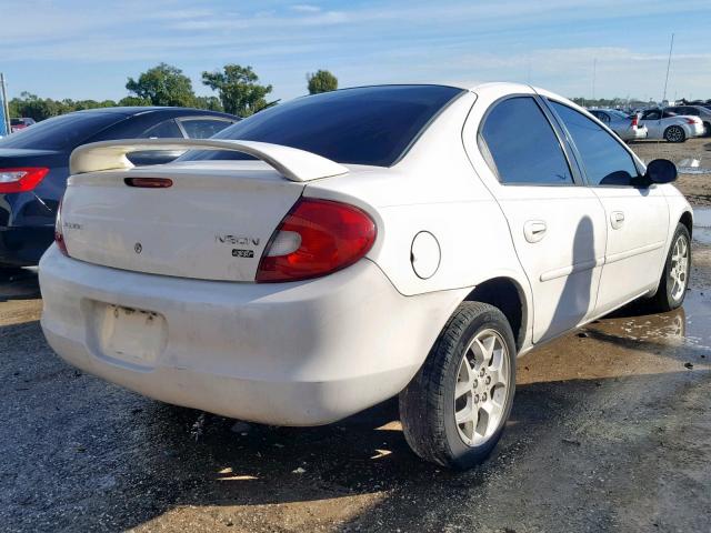 1B3ES56C82D638590 - 2002 DODGE NEON ES WHITE photo 4