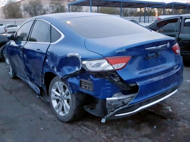 1C3CCCAB8GN128560 - 2016 CHRYSLER 200 LIMITE BLUE photo 3