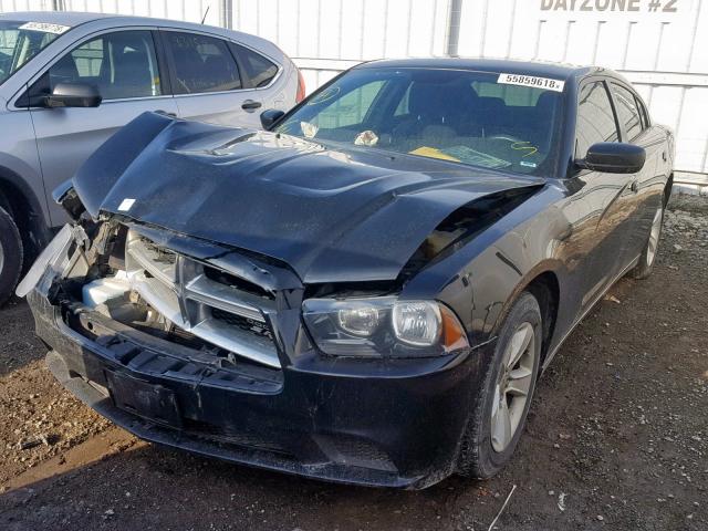 2C3CDXBG8EH106059 - 2014 DODGE CHARGER SE GRAY photo 2