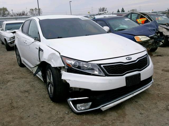 KNAGM4AD7D5039203 - 2013 KIA OPTIMA HYB WHITE photo 1