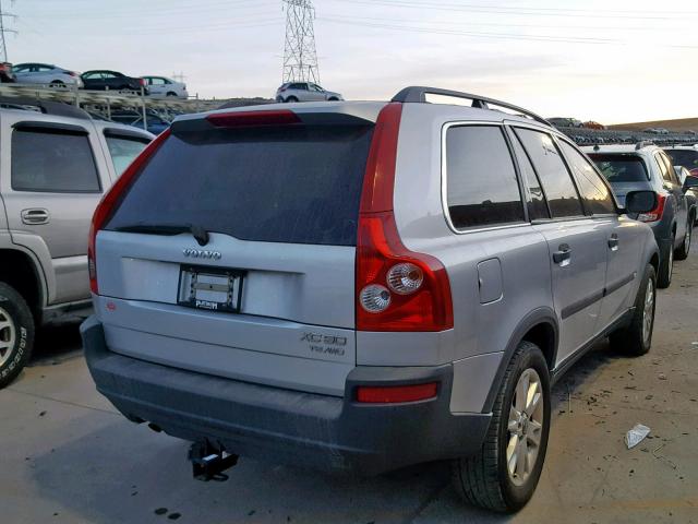 YV1CZ91H341090637 - 2004 VOLVO XC90 T6 SILVER photo 4