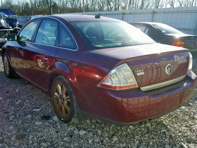 1MEHM42W98G615759 - 2008 MERCURY SABLE PREM BURGUNDY photo 3