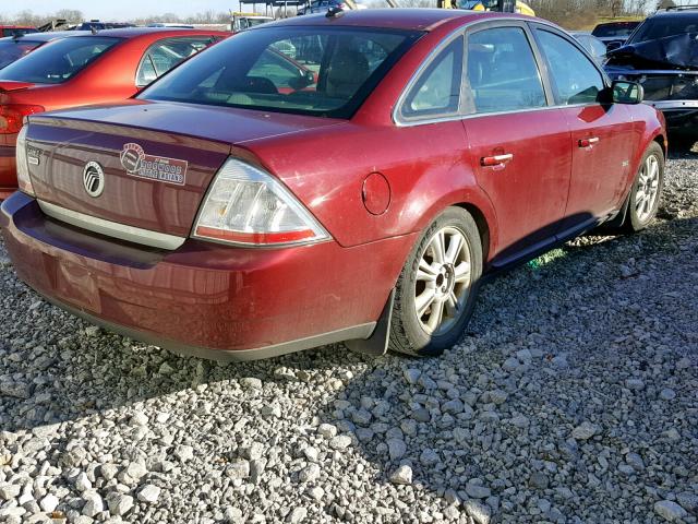 1MEHM42W98G615759 - 2008 MERCURY SABLE PREM BURGUNDY photo 4