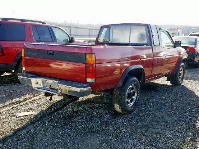 1N6HD16Y1LC317599 - 1990 NISSAN D21 KING C RED photo 4
