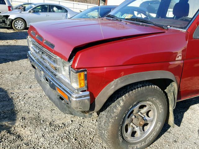 1N6HD16Y1LC317599 - 1990 NISSAN D21 KING C RED photo 9