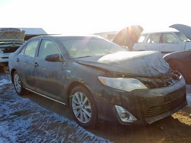 4T1BD1FKXDU076170 - 2013 TOYOTA CAMRY HYBR BLACK photo 1