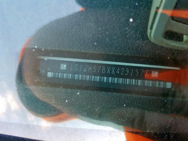 1G1ZH57B884291378 - 2008 CHEVROLET MALIBU 1LT WHITE photo 10