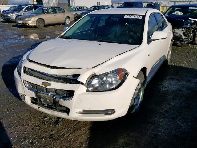 1G1ZH57B884291378 - 2008 CHEVROLET MALIBU 1LT WHITE photo 2