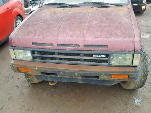 1N6ND11YXKC380211 - 1989 NISSAN D21 SHORT MAROON photo 7