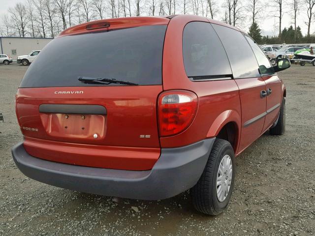 1D4GP25343B143747 - 2003 DODGE CARAVAN SE RED photo 4