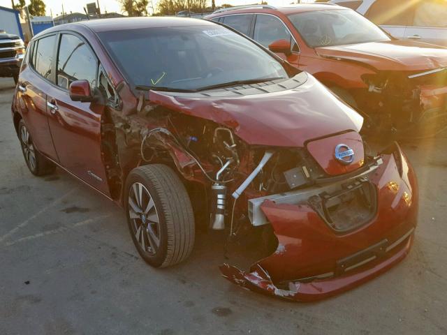 1N4AZ0CP1EC335184 - 2014 NISSAN LEAF S RED photo 1