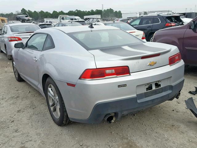 2G1FA1E35E9158663 - 2014 CHEVROLET CAMARO LS SILVER photo 3