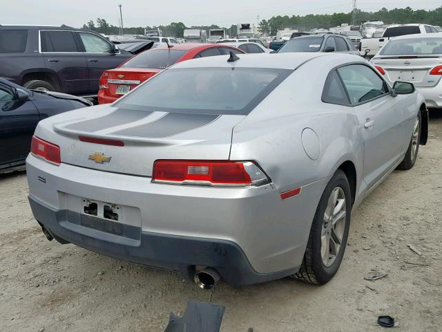 2G1FA1E35E9158663 - 2014 CHEVROLET CAMARO LS SILVER photo 4