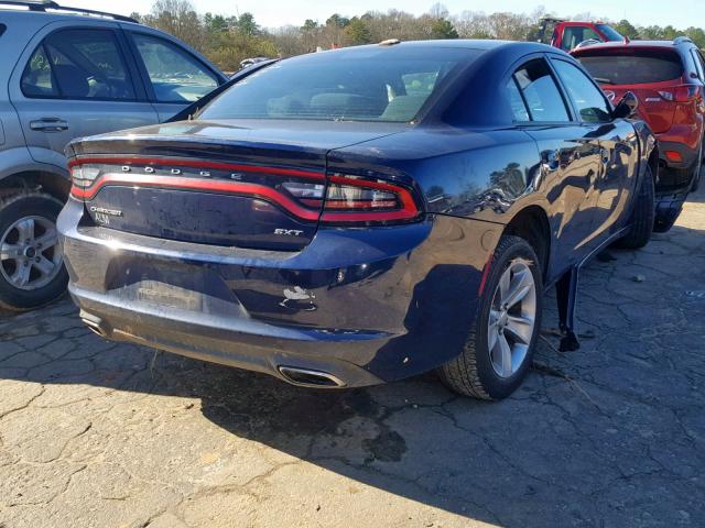 2C3CDXHG6GH204243 - 2016 DODGE CHARGER SX BLUE photo 4