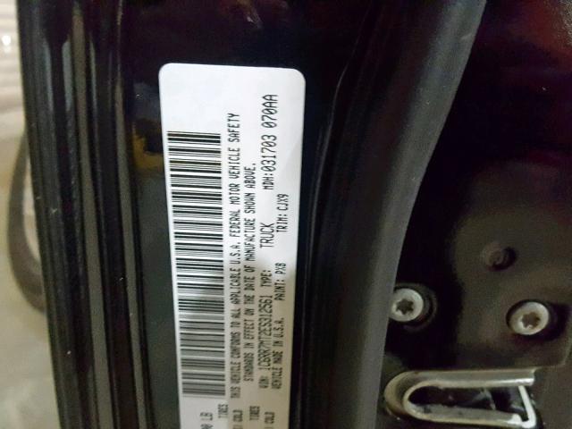 1C6RR7MT2ES312561 - 2014 RAM 1500 SPORT BLACK photo 10