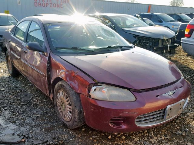 1C3EL46U41N709358 - 2001 CHRYSLER SEBRING LX MAROON photo 1