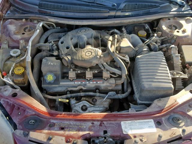 1C3EL46U41N709358 - 2001 CHRYSLER SEBRING LX MAROON photo 7