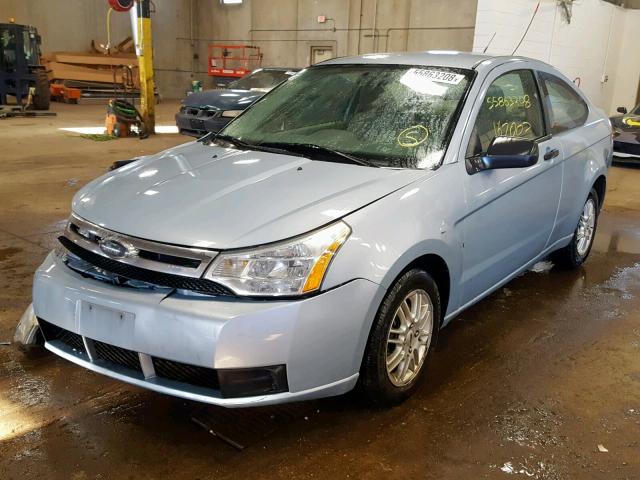 1FAHP32NX8W107337 - 2008 FORD FOCUS S/SE BLUE photo 2