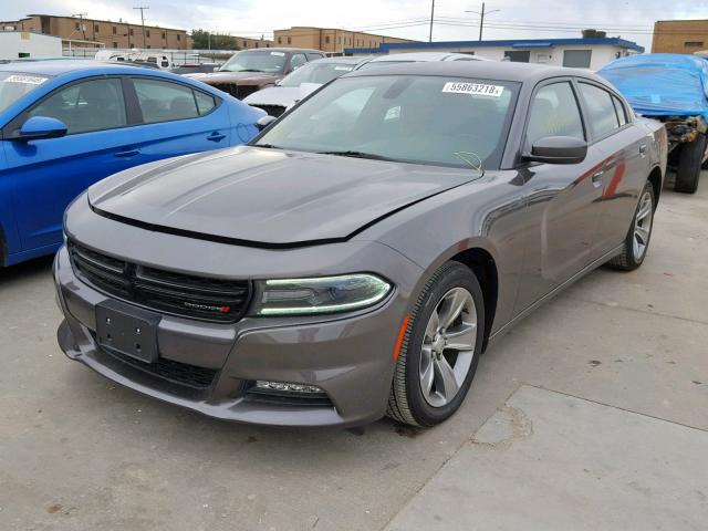 2C3CDXHG2FH878596 - 2015 DODGE CHARGER SX CHARCOAL photo 2